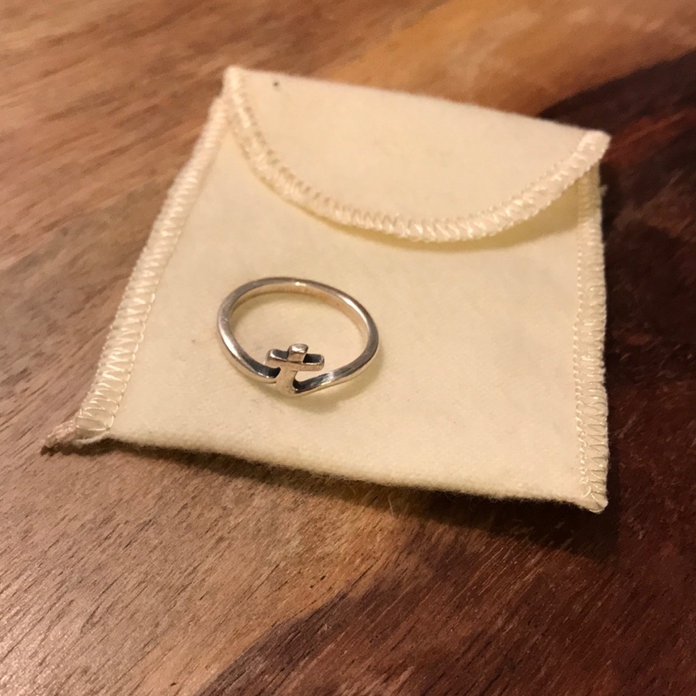 James Avery script initial ring.